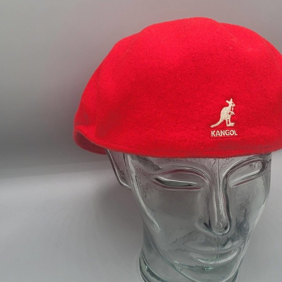 New Authentic Mens KANGOL 504 100% Wool 0258BC Cap Size M Medium Red NWT - Picture 2 of 15